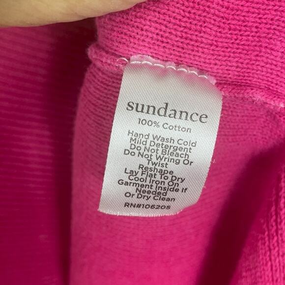 Sundance Samantha V-Neck Cotton Sweater Washed Pink Size Large Boho Chic - Picture 14 of 14